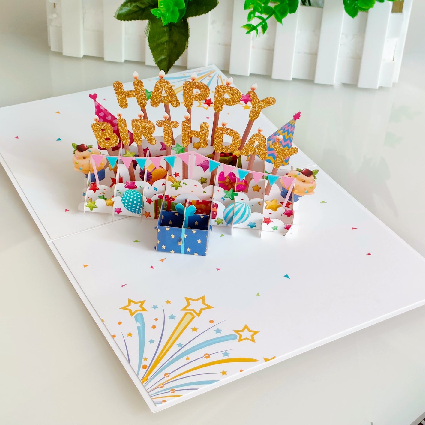 Colourful Birthday Pop Up Card, Birthday Card, 3D Card | Greeting Card | Gift