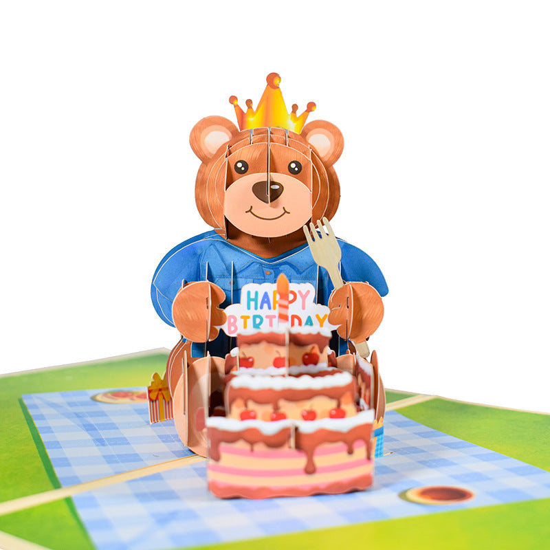 Birthday Pop Up Card | Teddy Bear on a Picnic