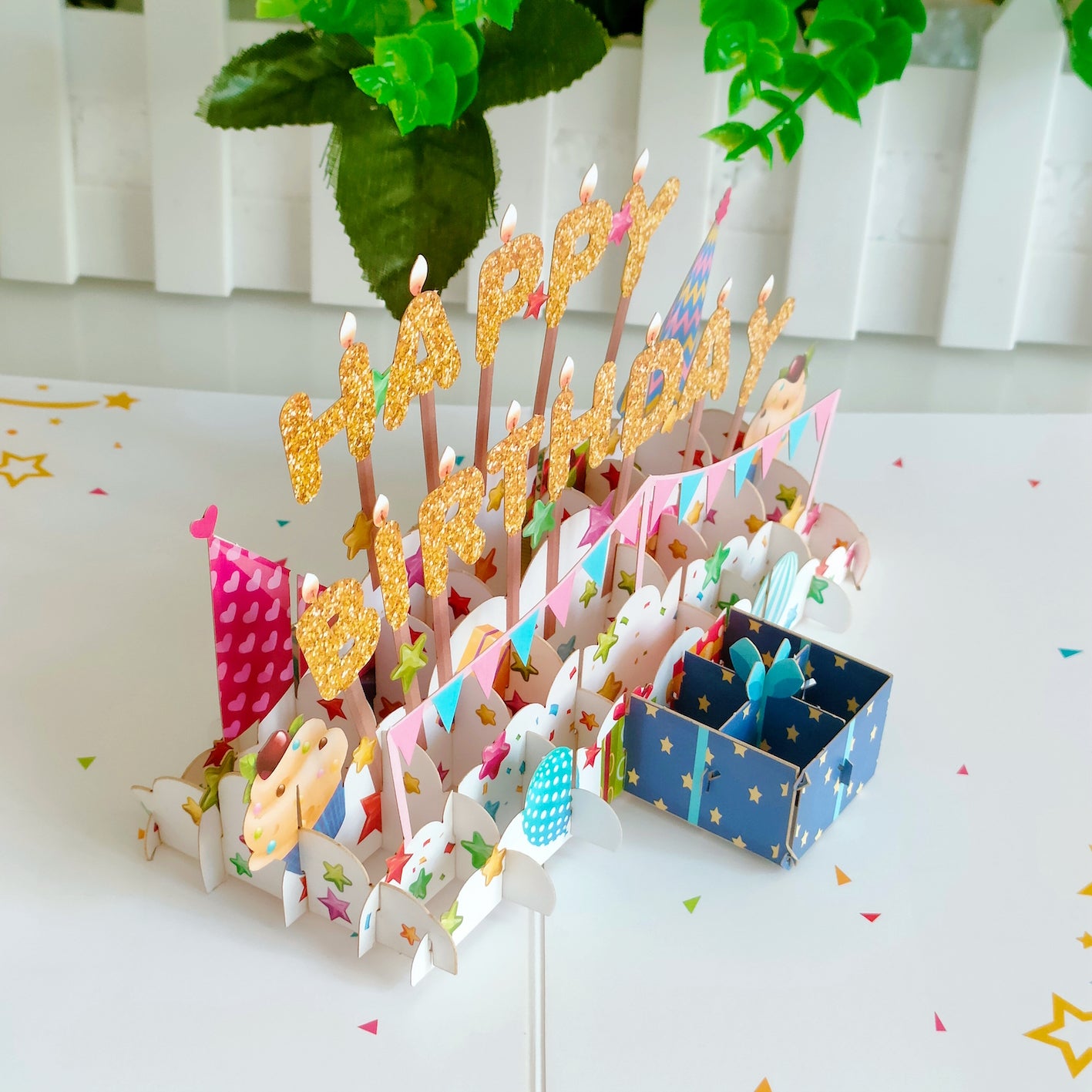 Colourful Birthday Pop Up Card, Birthday Card, 3D Card | Greeting Card | Gift