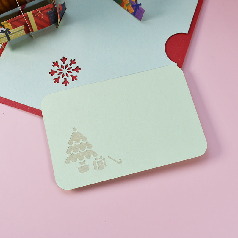 Christmas Pop Up Card with Gifts Under Xmas Tree