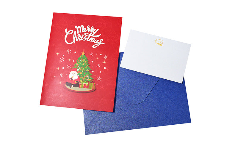 Merry Christmas Pop Up Card with Santa and Christmas Tree