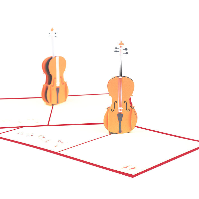 Violin Pop Up Card | Strings | 3D Card | Greeting Card | Music | Orchestra | Birthday | Gift
