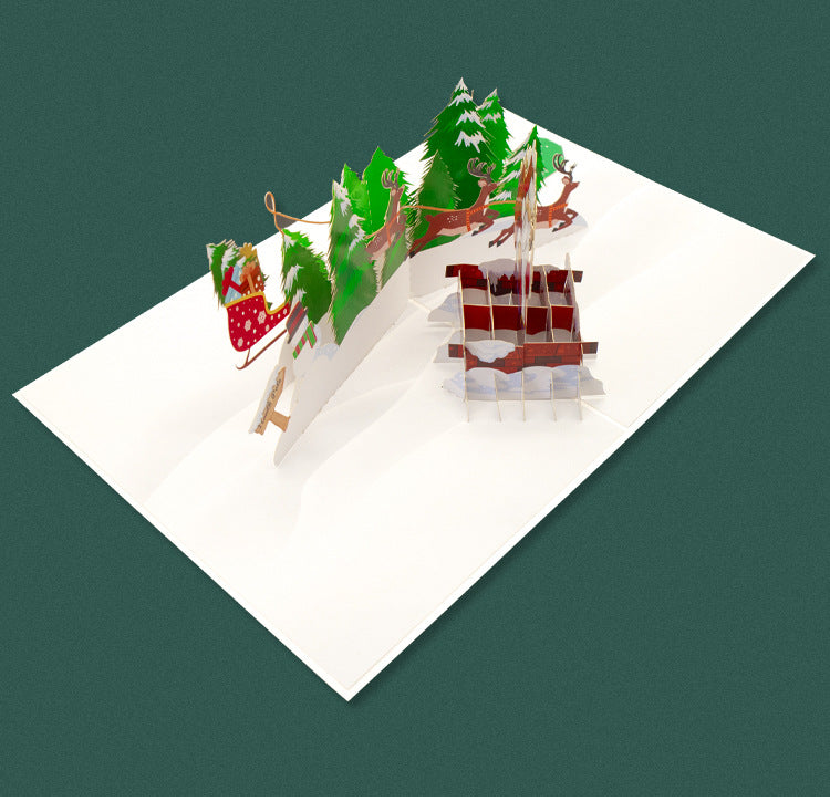 Merry Christmas Pop Up Card with Santa Claus