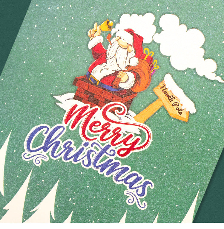 Merry Christmas Pop Up Card with Santa Claus