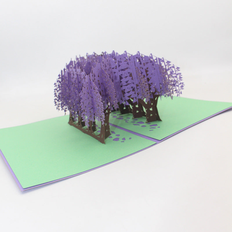 Orchard 3D Pop Up Card | Greeting Card | Ginkgo Forest | Cherry Orchand | Jacaranda Forest | Birthday Card | Greeting Card