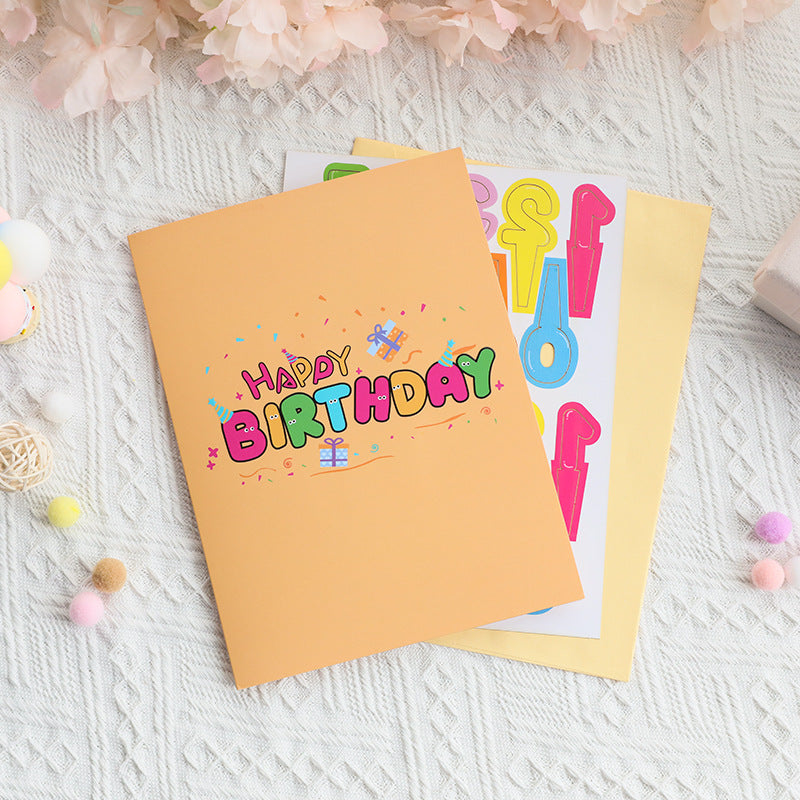 Birthday Pop Up Card with Optional Year Numbers