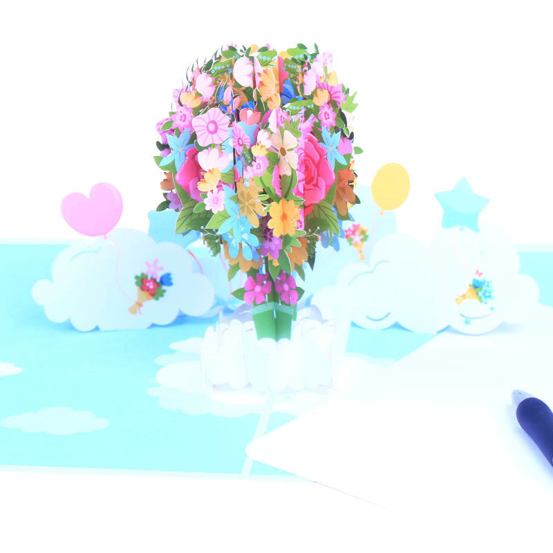 Sky Flowers Pop Up Card