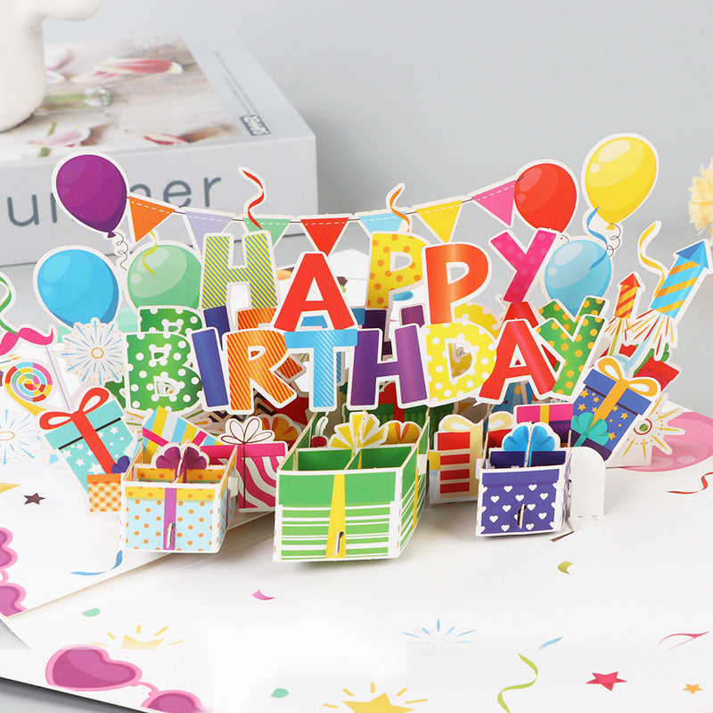 Colourful Birthday Pop Up Card, 3D Card