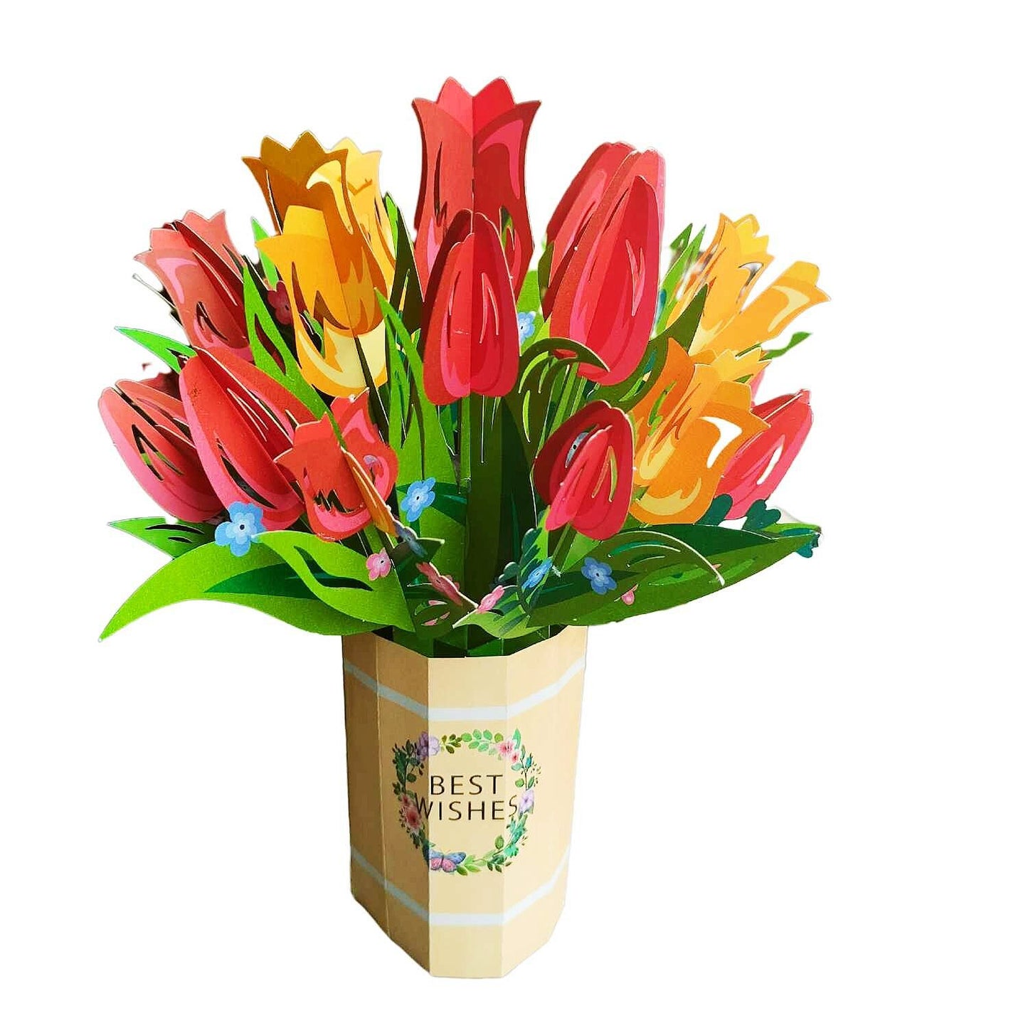 Colourful Standing Bouquet Pop Up Card - 4 Styles