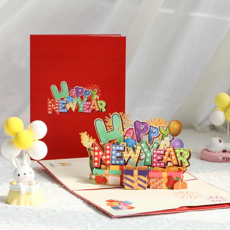 New Year Pop Up Card