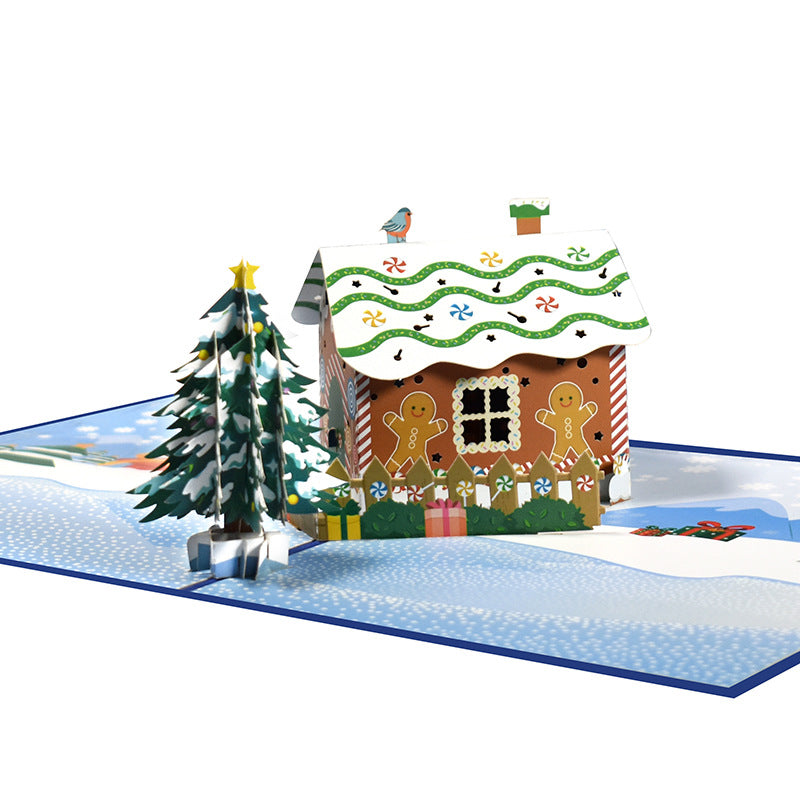 Christmas Pop Up Card | Gingerbread Hut | 3D Card | Xmas | Gift | Greeting Card