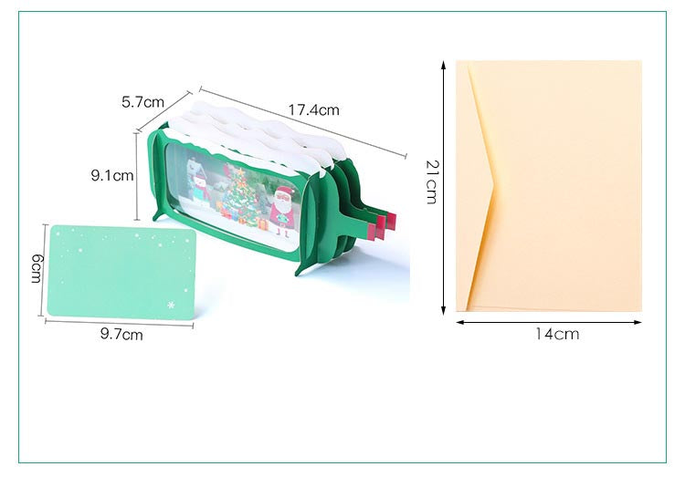 Christmas Tunnel Card - Bottle Shape - Q&T 3D Cards and Envelopes