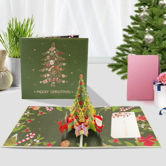 Green Christmas Tree Pop Up Card