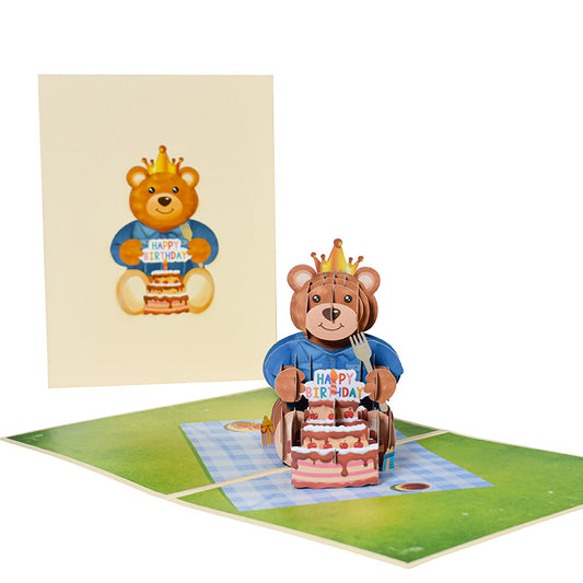 Birthday Pop Up Card | Teddy Bear on a Picnic
