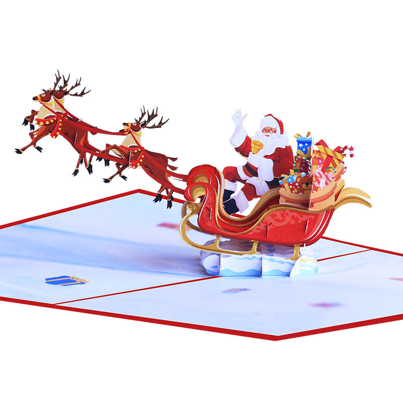 Christmas Pop Up Card, Xmas Gift, Greeting Card, Reindeer, 3D, Gift