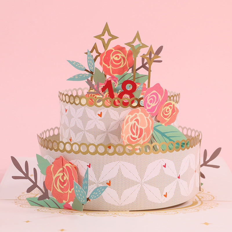 Colourful Birthday Cake Pop Up Card | Birthday | Birthday Card | 3D Card | Greeting Card