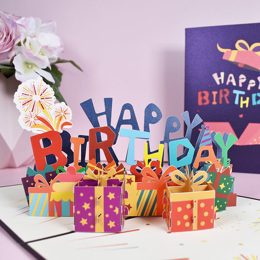 Colourful Birthday Pop Up Card