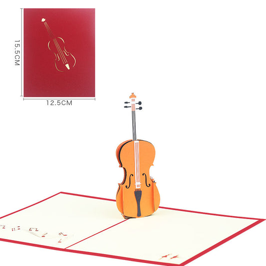Violin Pop Up Card | Strings | 3D Card | Greeting Card | Music | Orchestra | Birthday | Gift