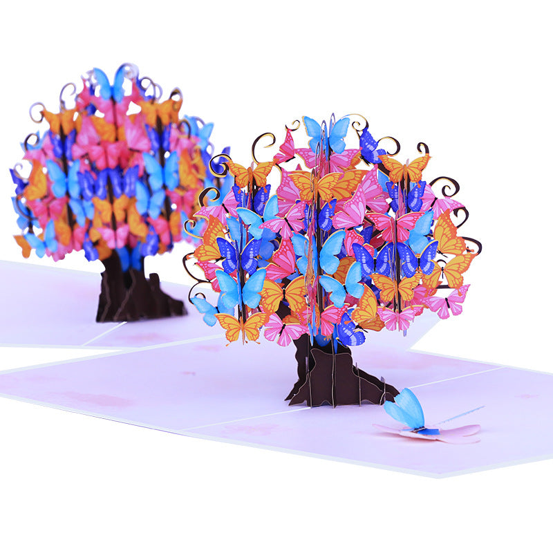 Butterfly Tree Pop Up Card | Mothers Day | Valentines Day | Wedding | Birthday | Sakura | 3D Card | Greeting Card