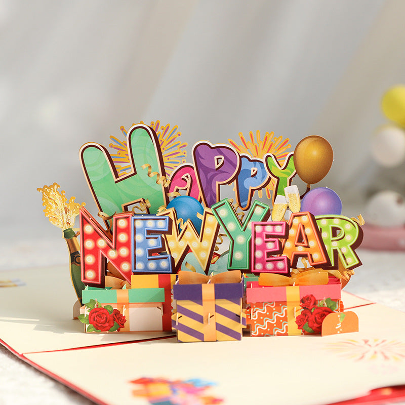 New Year Pop Up Card