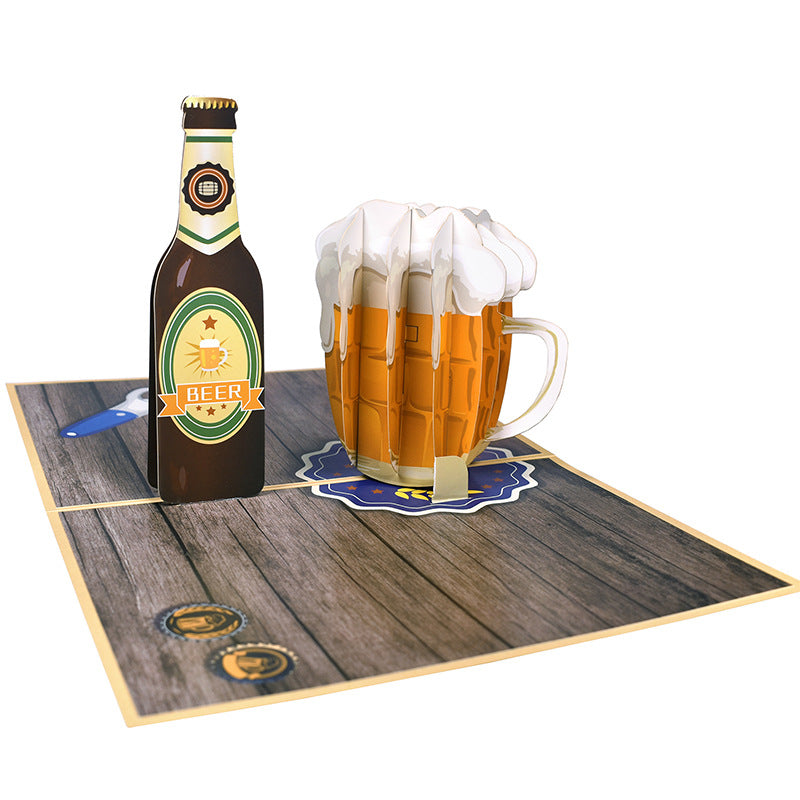 Beer Bottle Pop Up Card | Fathers Day | Card for Dad | 3D Card