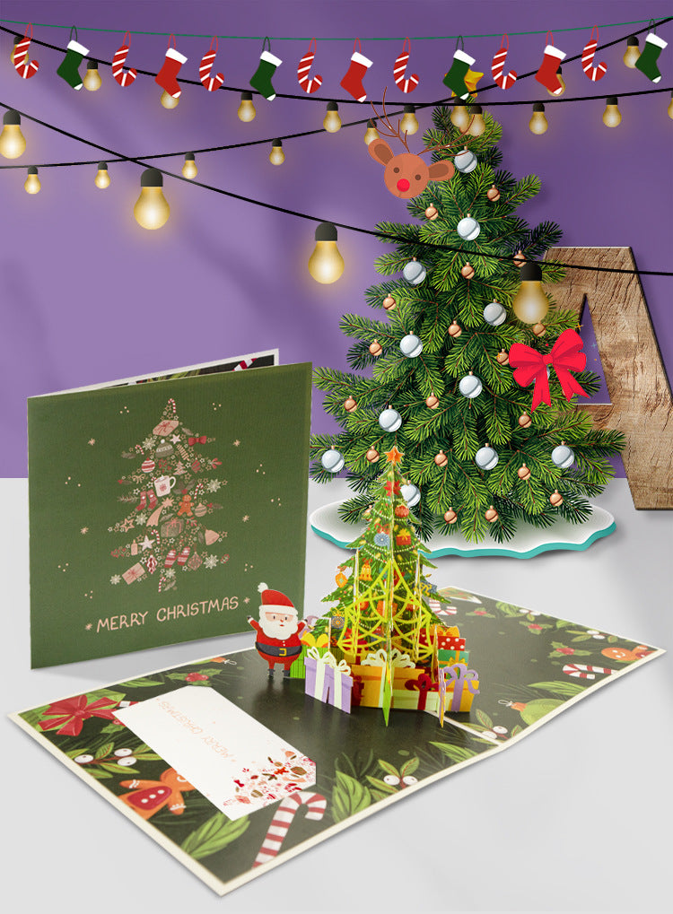 Green Christmas Tree Pop Up Card