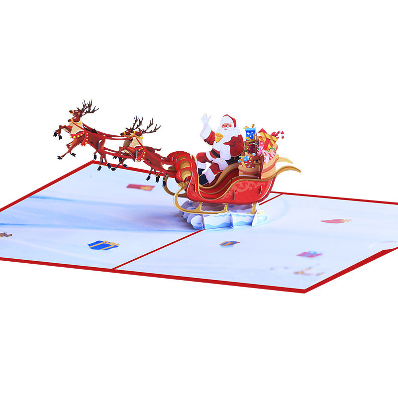 Christmas Pop Up Card, Xmas Gift, Greeting Card, Reindeer, 3D, Gift