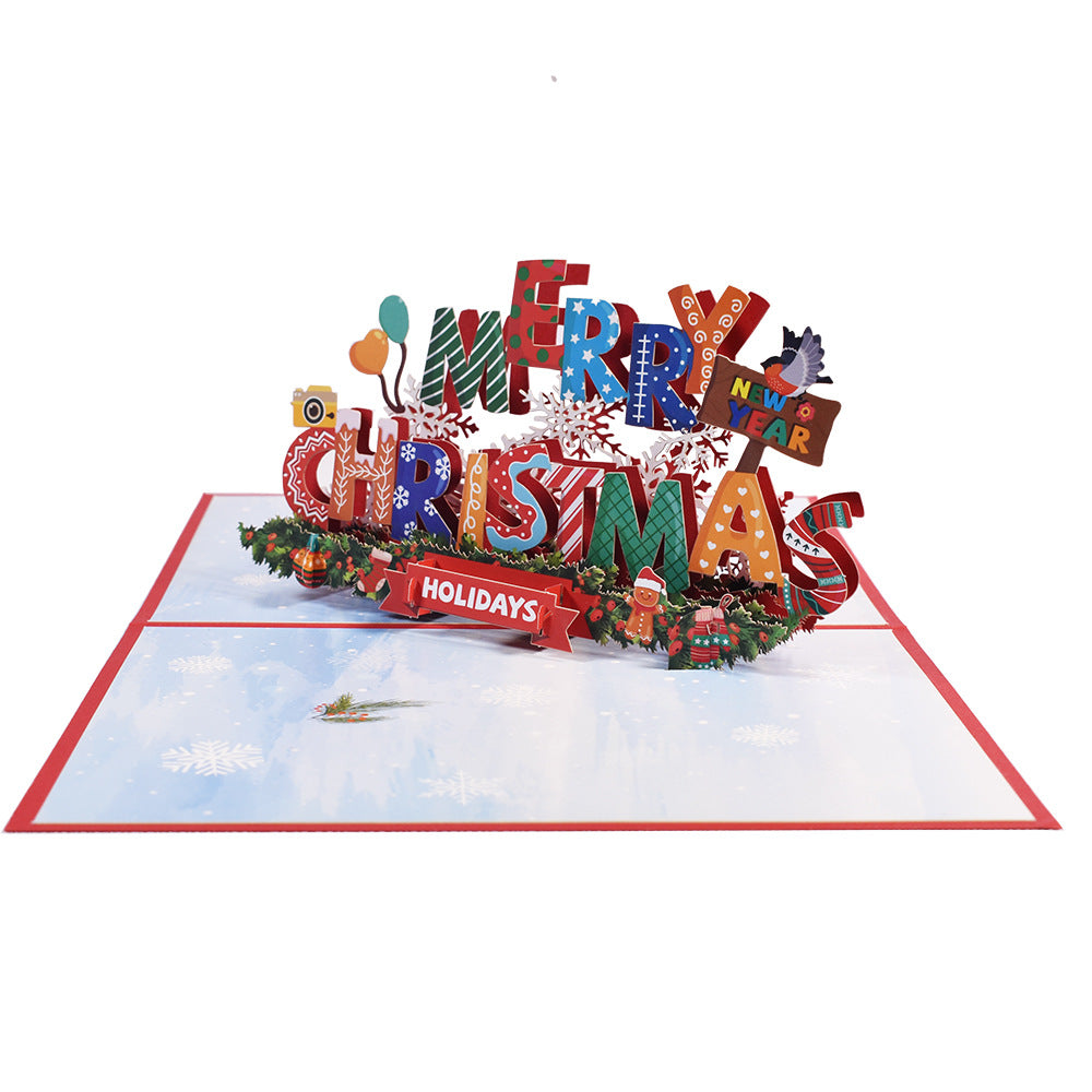 Christmas Pop Up Card - Happy Holidays