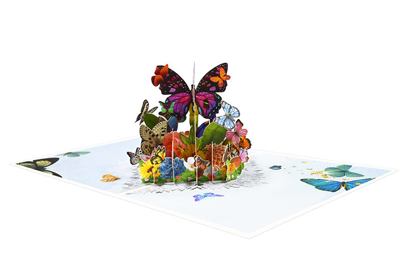 Butterflies in the Garden Pop Up Card | 3D Card | Greeting Card | Birthday | Gift