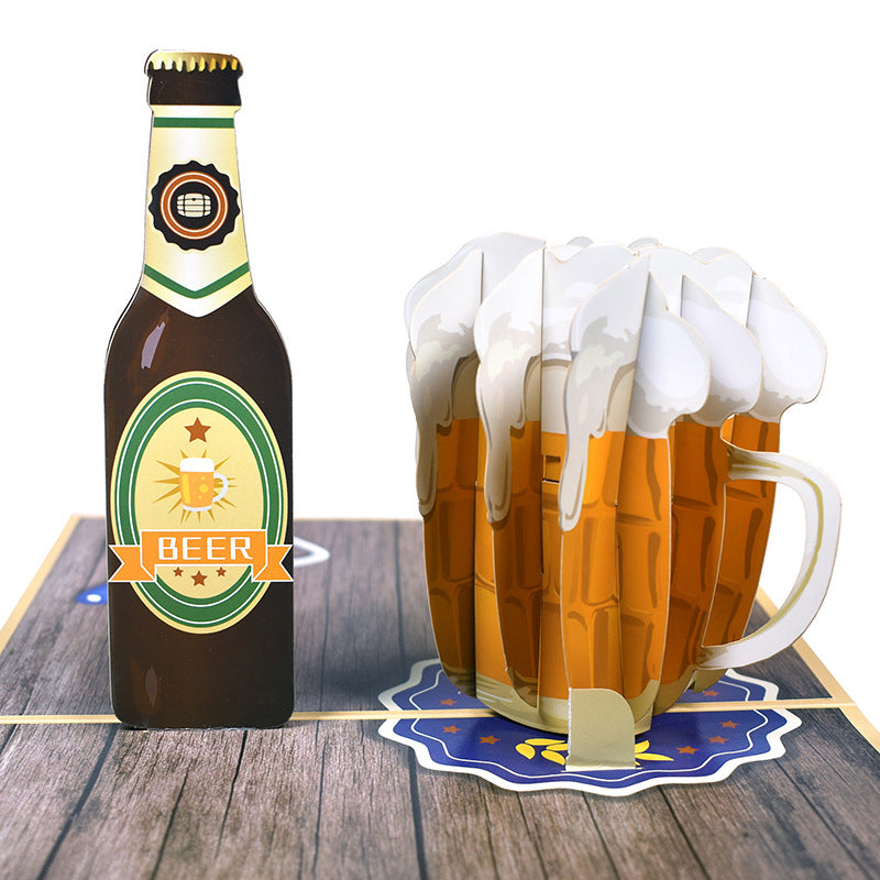 Beer Bottle Pop Up Card | Fathers Day | Card for Dad | 3D Card