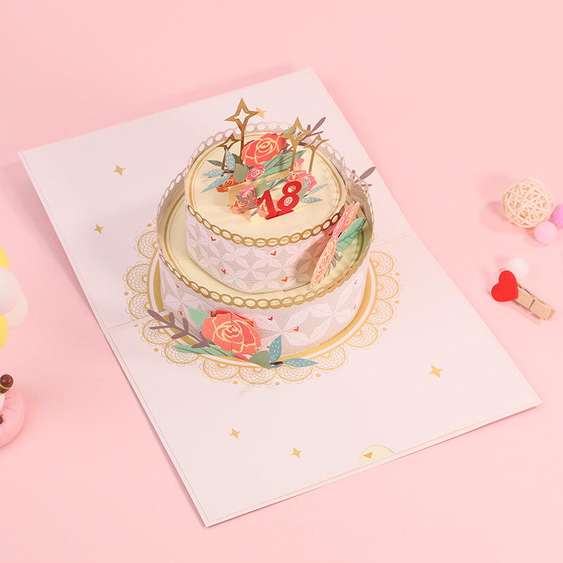 Colourful Birthday Cake Pop Up Card | Birthday | Birthday Card | 3D Card | Greeting Card