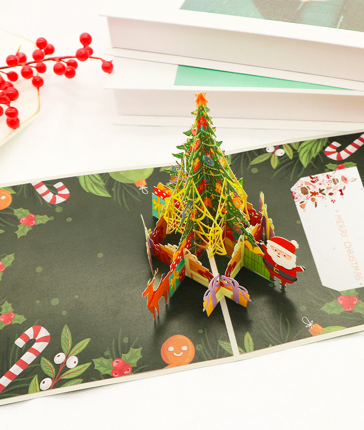 Green Christmas Tree Pop Up Card