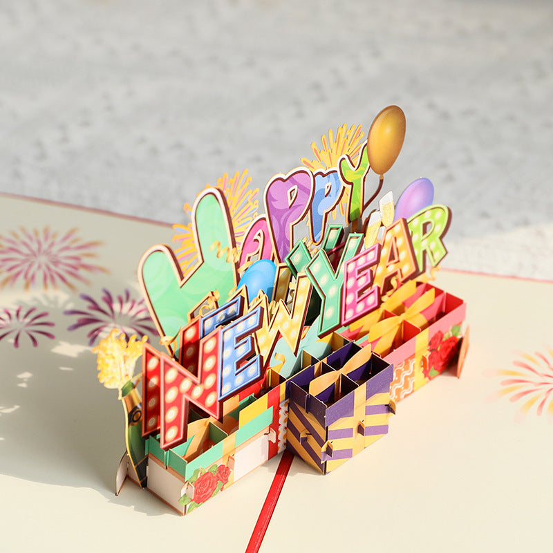 New Year Pop Up Card