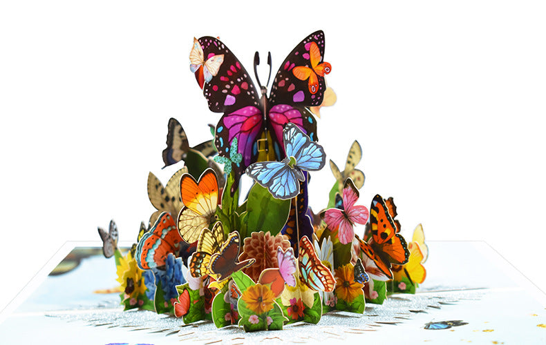 Butterflies in the Garden Pop Up Card | 3D Card | Greeting Card | Birthday | Gift
