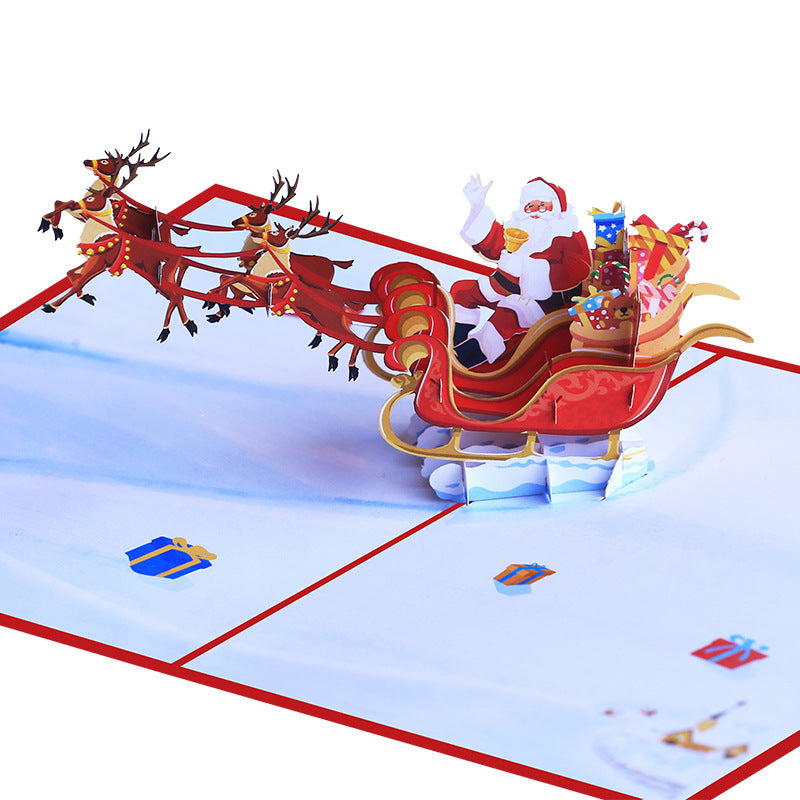Christmas Pop Up Card, Xmas Gift, Greeting Card, Reindeer, 3D, Gift