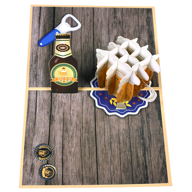 Beer Bottle Pop Up Card | Fathers Day | Card for Dad | 3D Card