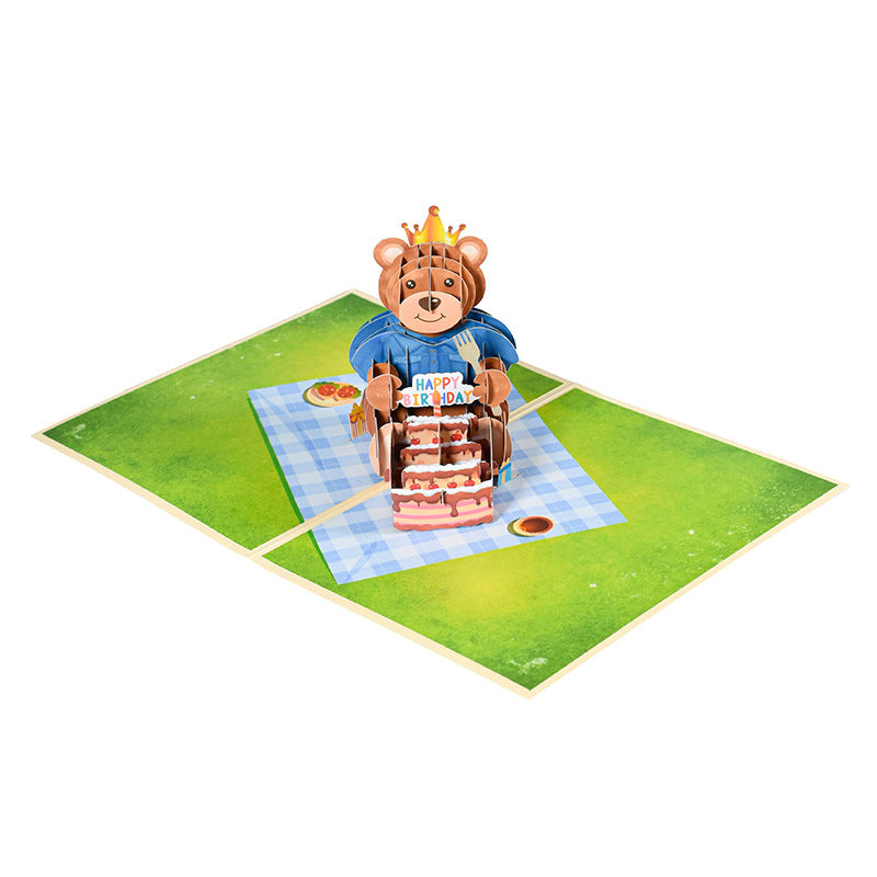 Birthday Pop Up Card | Teddy Bear on a Picnic