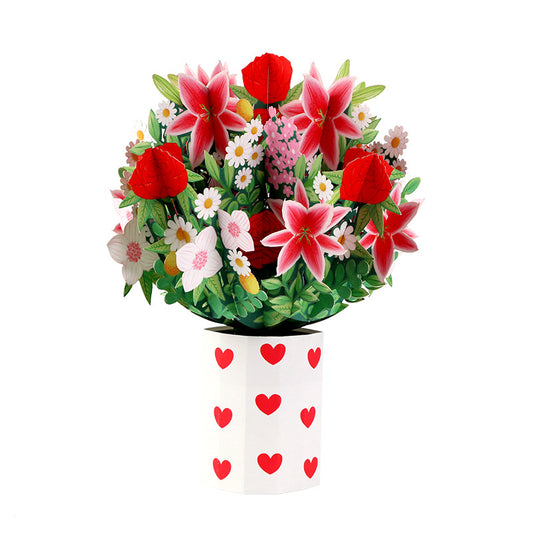 Colourful Standing Bouquet Pop Up Card - 4 Styles
