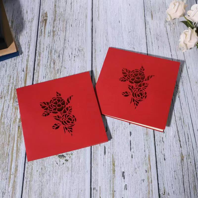 Camellia Flowers Pop Up Card