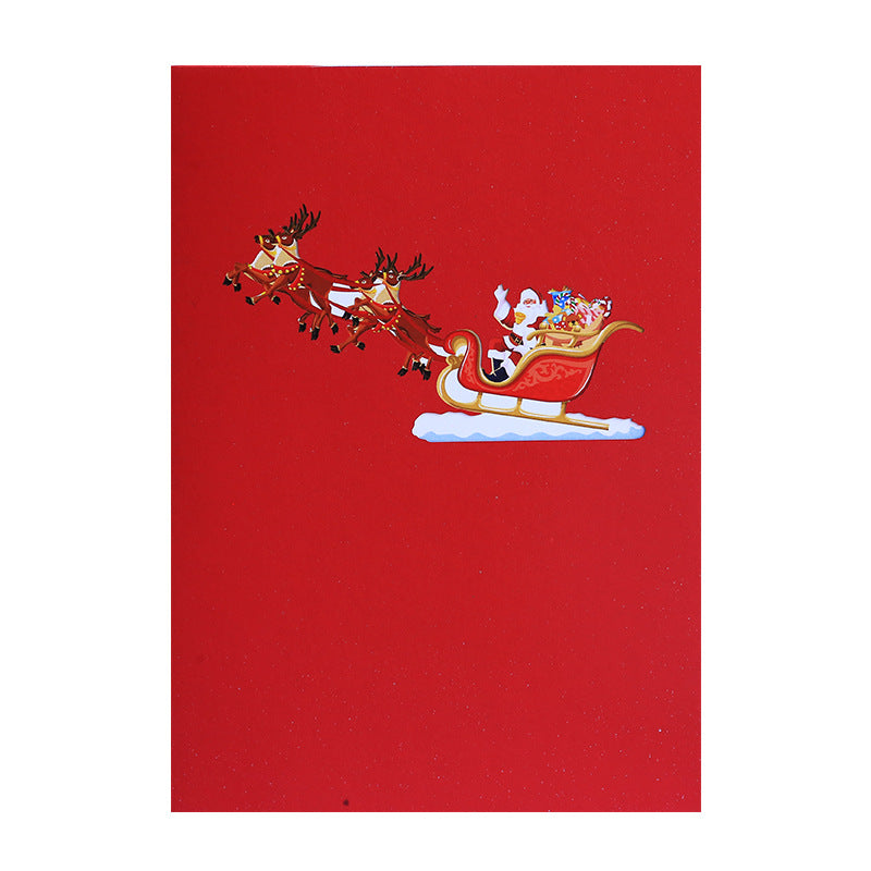 Christmas Pop Up Card, Xmas Gift, Greeting Card, Reindeer, 3D, Gift