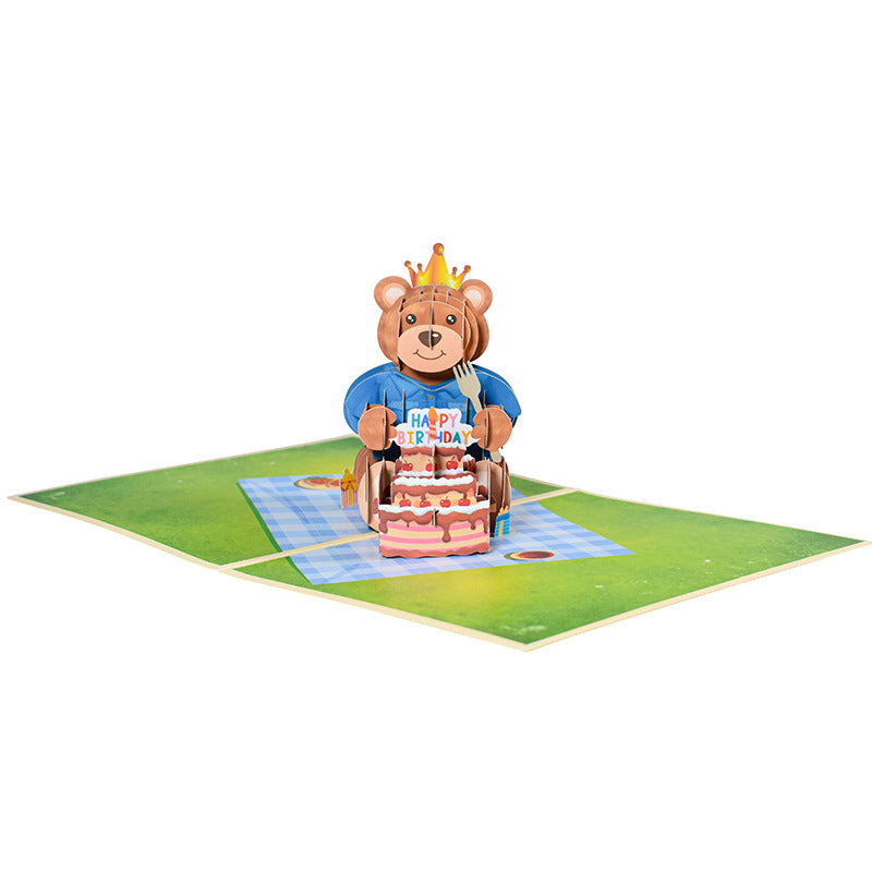 Birthday Pop Up Card | Teddy Bear on a Picnic