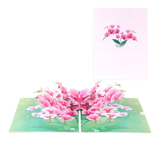 Phalaenopsis Orchid Pop Up Card | 3D Card | Mothers Day | Birthday Gift | Valentines Day | Greeting Card | Pink Flowers | Bloom