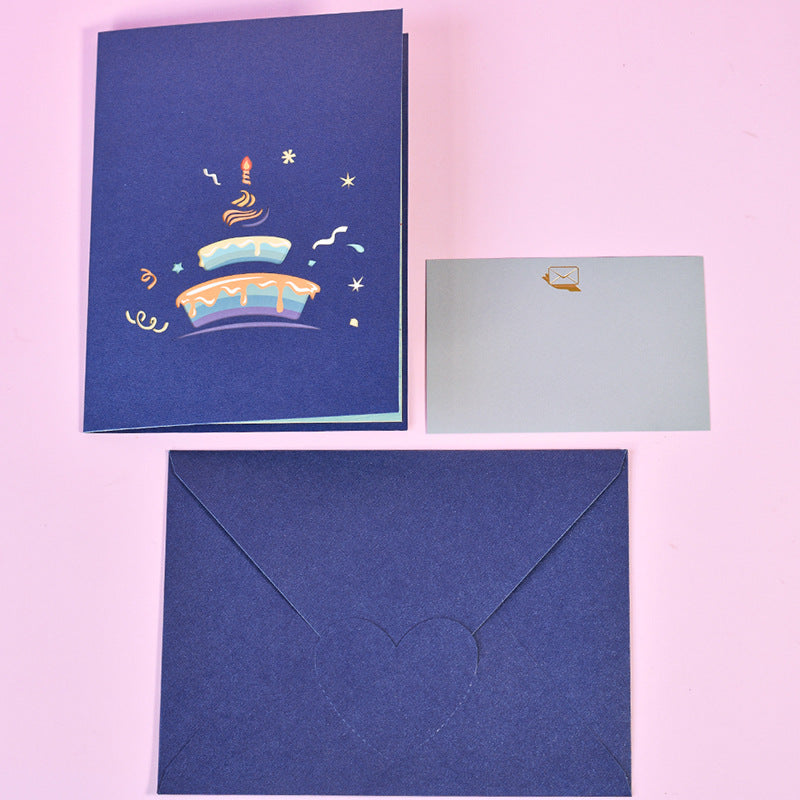 Colourful Birthday Cake Pop Up Card