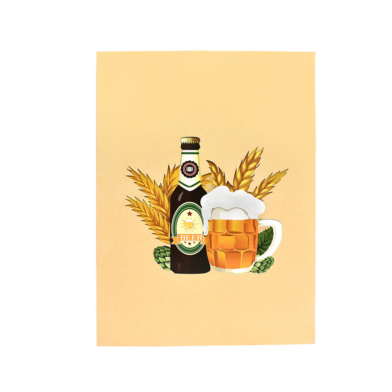 Beer Bottle Pop Up Card | Fathers Day | Card for Dad | 3D Card