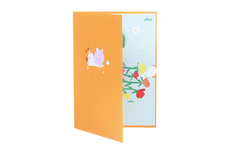 Baby Snail Pop Up Card | 3D Card | Birthday | First Birthday | Child Painiting Style