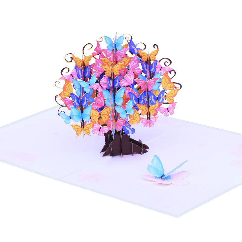 Butterfly Tree Pop Up Card | Mothers Day | Valentines Day | Wedding | Birthday | Sakura | 3D Card | Greeting Card