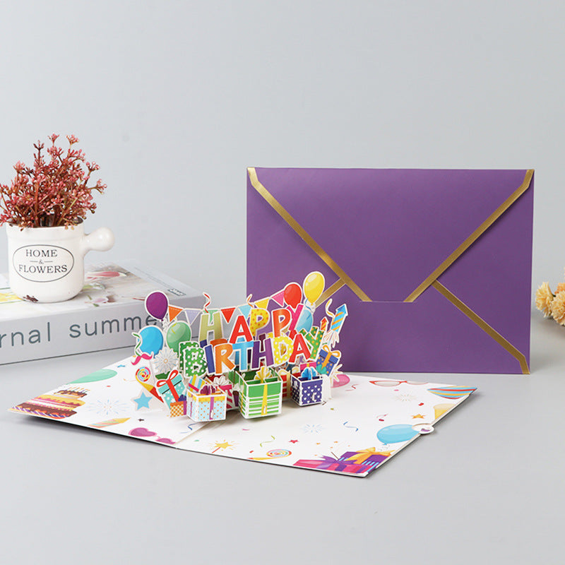 Colourful Birthday Pop Up Card, 3D Card