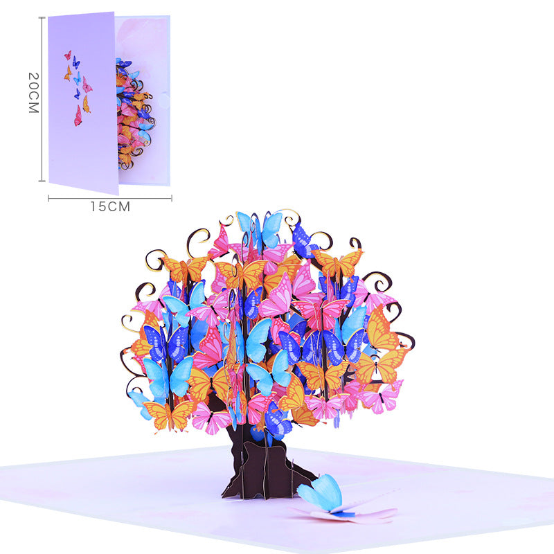 Butterfly Tree Pop Up Card | Mothers Day | Valentines Day | Wedding | Birthday | Sakura | 3D Card | Greeting Card