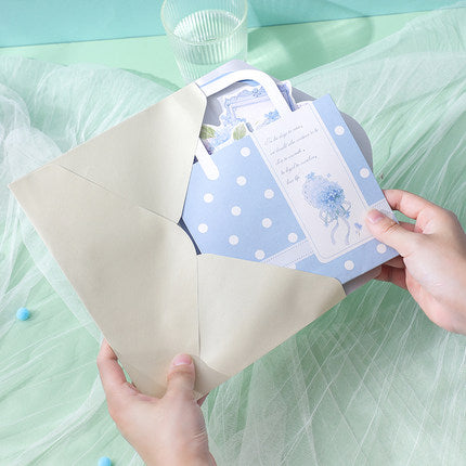 Especially For You Blue Flower Basket Pop Up Card