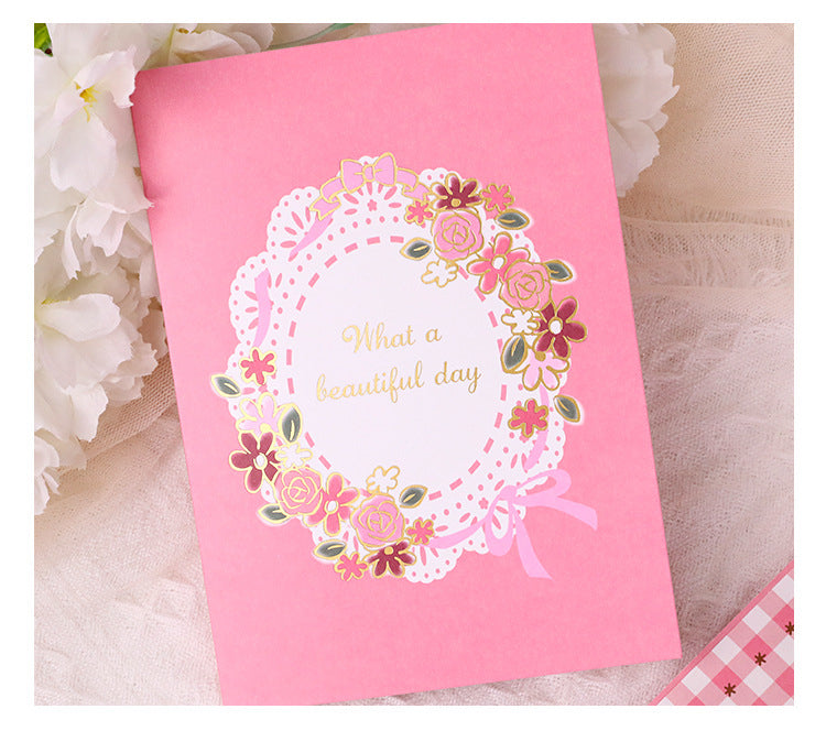 Basket Full Of Roses Pop Up Card - Q&T 3D Cards and Envelopes